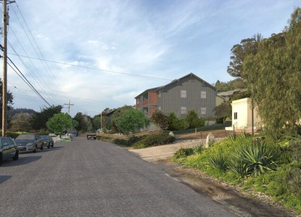 Project view driving North on Ocean St. Ext.